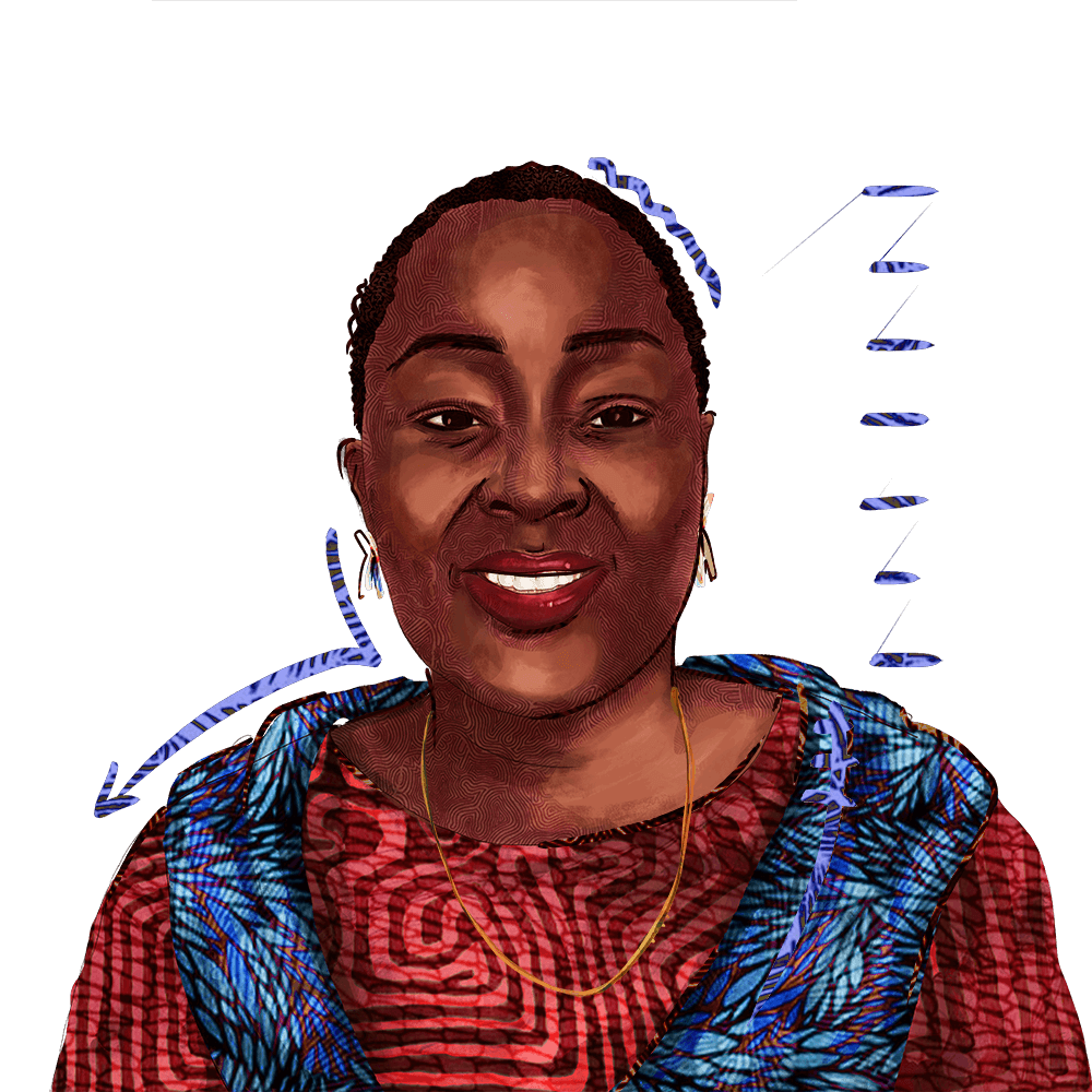 Digital painting of Hilary Carty by Naki Narh